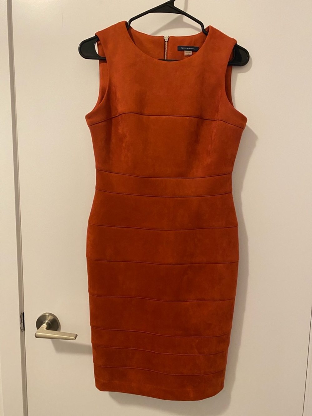 Tommy Hilfiger faux suede dress | Size 4 | Contemporary Bold | Burnt orange